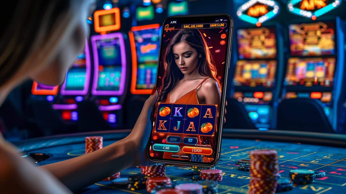 Online slot game interface on mobile showing vibrant gameplay